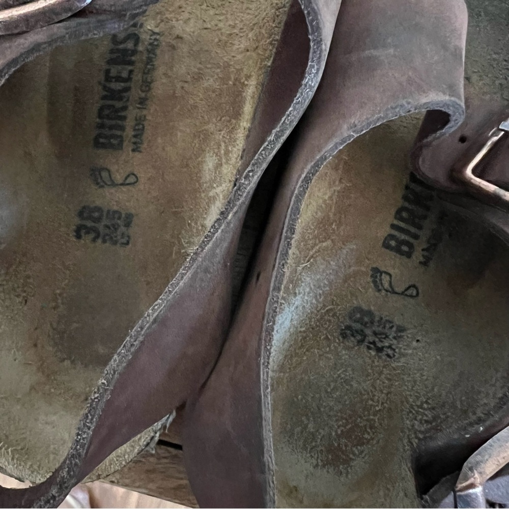 Birkenstock Milano Oiled Leather Habana Sandals Size 7-7.5 Wide - Picture 12 of 16